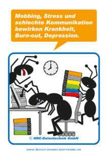 HNC-Datentechnik | Ameisen-Comics zum Arbeitsschutz | Motiv Belastungen