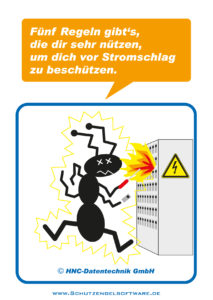 HNC-Datentechnik | Ameisen-Comics zum Arbeitsschutz | Motiv 5 Sicherheitsregeln