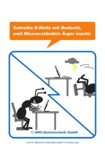 HNC-Datentechnik | Ameisen-Comics zum Arbeitsschutz | Motiv Missverständnisse