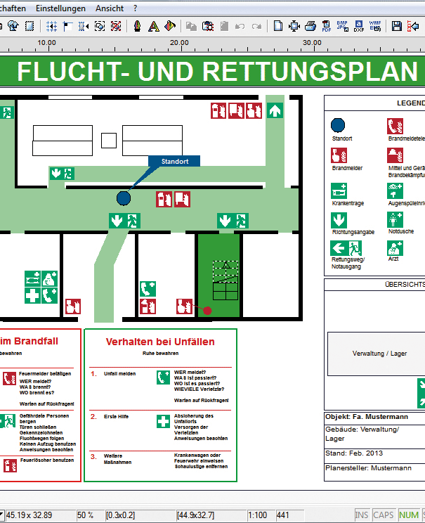 Fluchtplan plus Screenshot