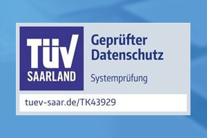 TK43929 Prüfzeichen HNC Datentechnik TÜV geprüfter Datenschutz 2021