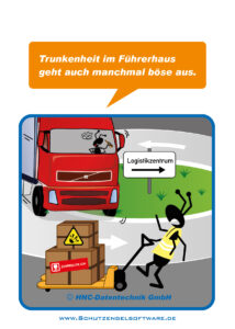 HNC-Datentechnik | Ameisen-Comics zum Arbeitsschutz | Motiv Alkohol am Arbeitsplatz