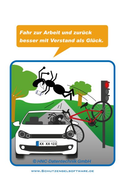 HNC-Datentechnik | Ameisen-Comics zum Arbeitsschutz | Motiv Arbeitsweg HNC-Datentechnik | Ameisen-Comics zum Arbeitsschutz | Motiv Arbeitsweg