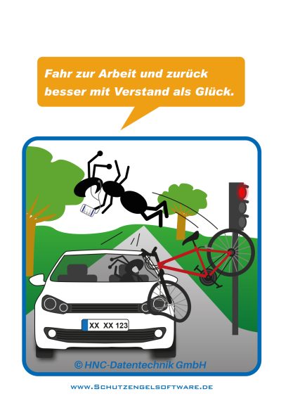 HNC-Datentechnik | Ameisen-Comics zum Arbeitsschutz | Motiv Arbeitsweg