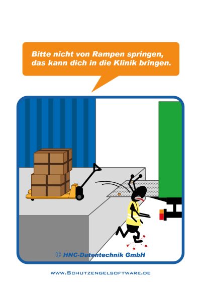 Motiv Be- und Entladen HNC-Datentechnik | Ameisen-Comics zum Arbeitsschutz | Motiv Be- und Entladen