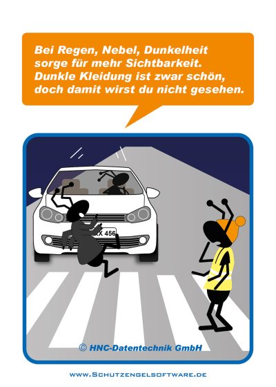HNC-Datentechnik | Ameisen-Comics zum Arbeitsschutz | Motiv Sichtbarkeit im Winter HNC-Datentechnik | Ameisen-Comics zum Arbeitsschutz | Motiv Sichtbarkeit im Winter